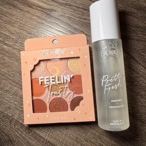 ColourPop Warm Glow Eyeshadow Palette and Fresh Setting Spray